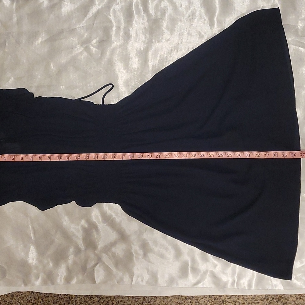 Rebeca Taylor Navy Blue Ruffle Dress - Picture 2 of 4